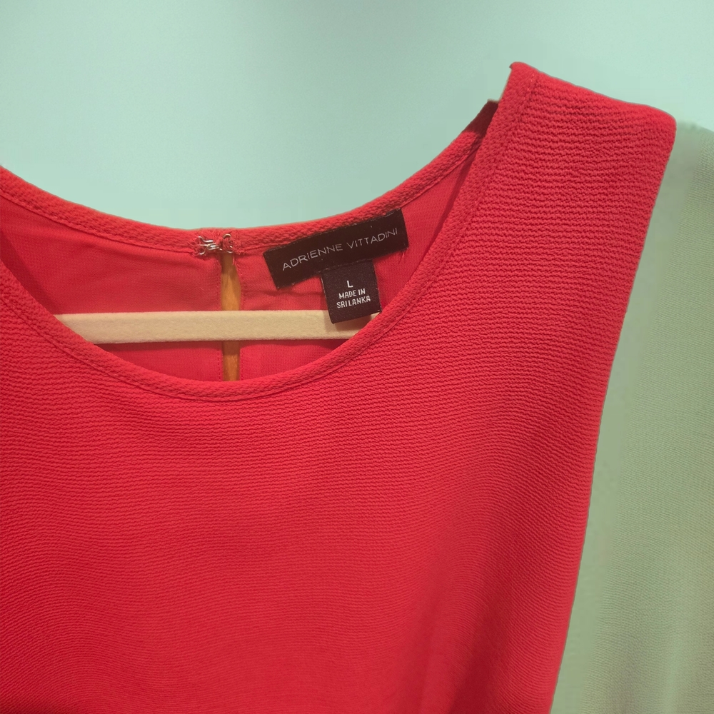 Adrienne Vittadini Vibrant Red Textured Dress